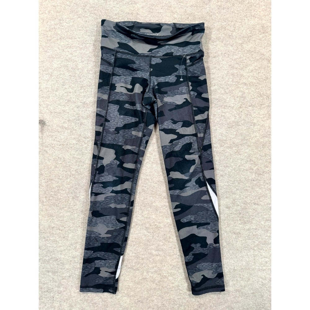 Old Navy Go Dry PowerPress Activewear Leggings Womens M(8) Multicolor Camouflage